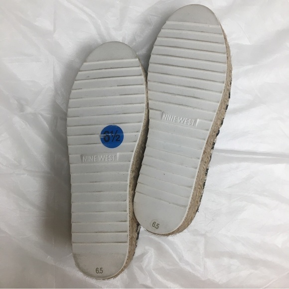 NEW Nine West Black Cream Espadrille Platform Sandals Size 6.5 NWOT - Picture 5 of 5